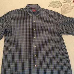 Izod Men’s Blue/Green button down size M